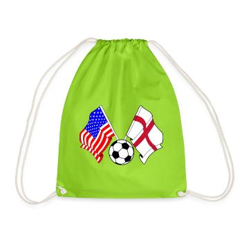 Football Angleterre vs États-Unis - Sac de sport léger - vert néon - Devant