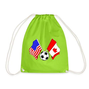 Football Canada vs États-Unis - Sac de sport léger - vert néon - Devant
