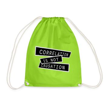 Correlation Is Not Causation Nerd Wissenschaft - Turnbeutel - Neongrün - Vorne
