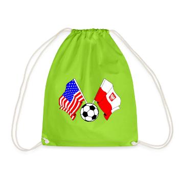 Football Pologne vs États-Unis - Sac de sport léger - vert néon - Devant