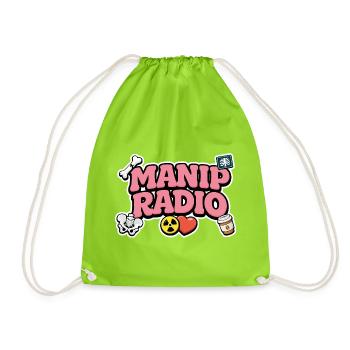 Manip Radio Humor Symbole und Logo Radiologie - Turnbeutel - Neongrün - Vorne
