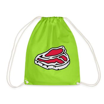 Un steak cru - Sac de sport léger - vert néon - Devant
