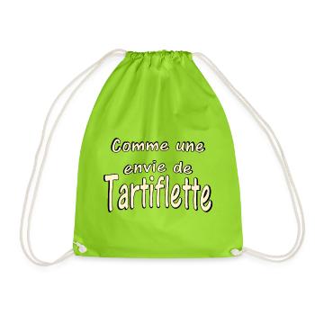 Comme une envie de Tartiflette - Sac de sport léger - vert néon - Devant