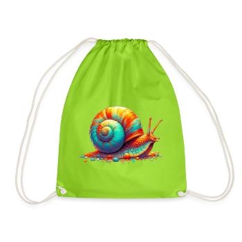 Schnecke - Turnbeutel - Neongrün - Vorne