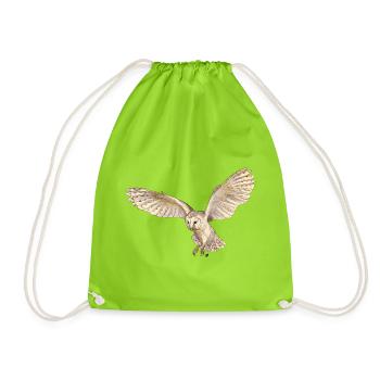 Belle chouette effraie en vol - Sac de sport léger - vert néon - Devant