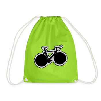 Patch VÉLO DE PISTE - Sac de sport léger - vert néon - Devant