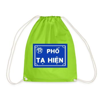 ta Hien Street Beer Street - Drawstring Bag - neon green - Front