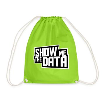 Montre-moi les données : Analyste nerd drôle sarcastique - Sac de sport léger - vert néon - Devant