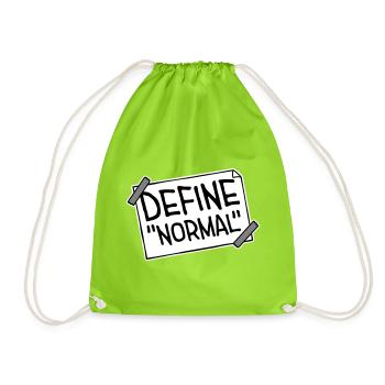 Define Normal Lustig Sarkastisch Definition Grafik - Turnbeutel - Neongrün - Vorne