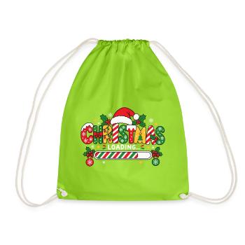 Weihnachtsladen - Turnbeutel - Neongrün - Vorne