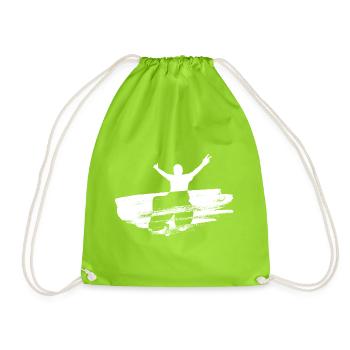 Blanc paralimpique - Sac de sport léger - vert néon - Devant