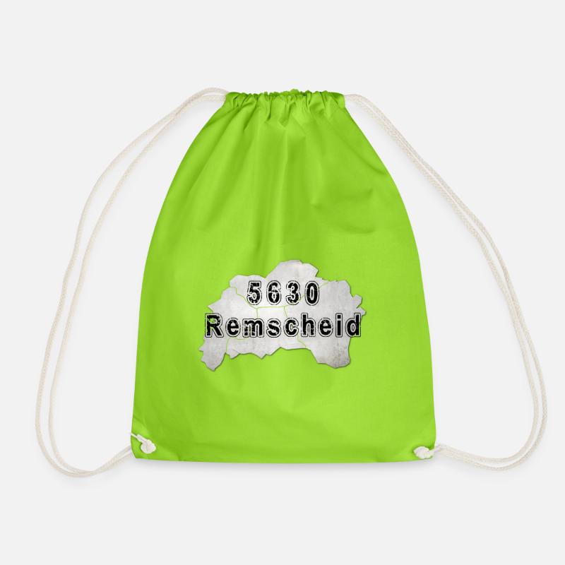 Remscheid 5630 Postkartenstil - Turnbeutel - Neongrün