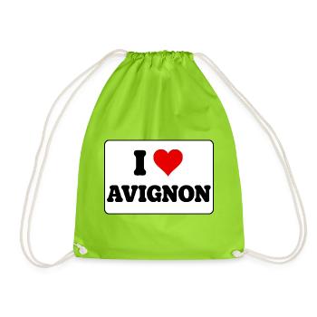 Ich liebe Avignon Ich liebe Avignon Fan French City - Turnbeutel - Neongrün - Vorne