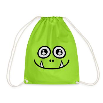 Cute Monster | Süsses Monster | Smile | Freude - Sac de sport léger - vert néon - Devant