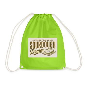 Sauerteighändler-Vintage-Abzeichen - Turnbeutel - Neongrün - Vorne