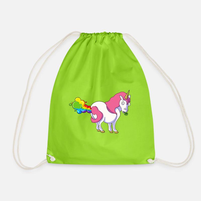 Pupsi Einhorn - Turnbeutel - Neongrün