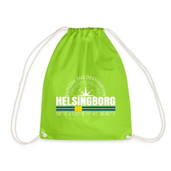 Helsingborg - Drawstring Bag - neon green - Front