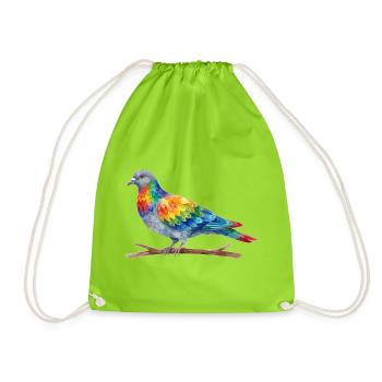 Regenbogenvogel - Turnbeutel - Neongrün - Vorne
