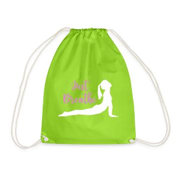 Yoga Geschenkidee - Namaste - Turnbeutel - Neongrün - Vorne
