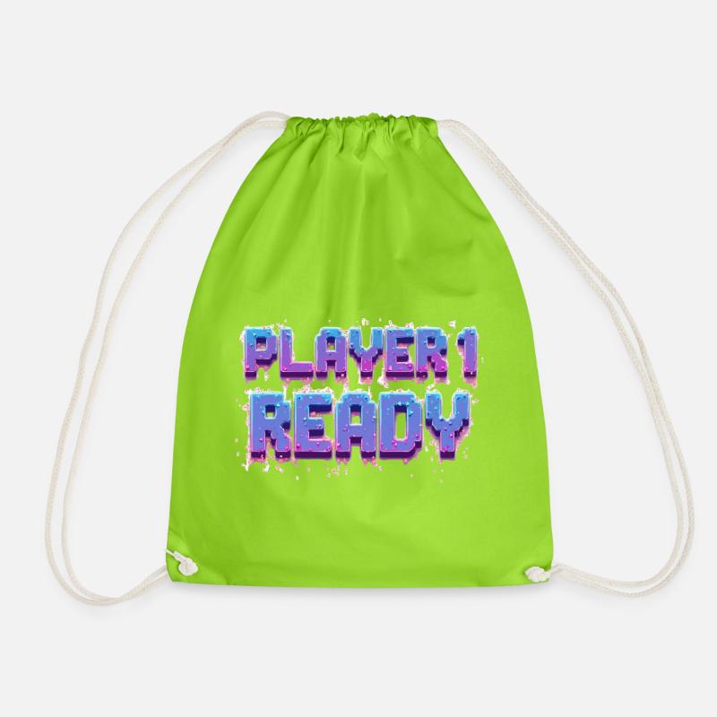 Player 1 Ready - Turnbeutel - Neongrün