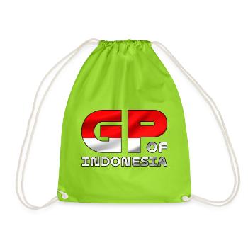 indonesia_gp - Drawstring Bag - neon green - Front
