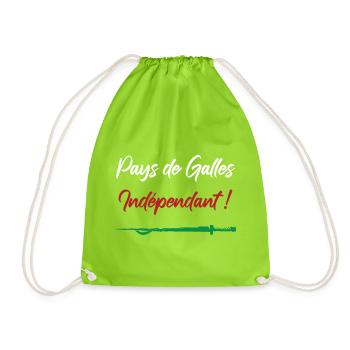 Pays de Galles Indépendant ! Perceval - Sac de sport léger - vert néon - Devant