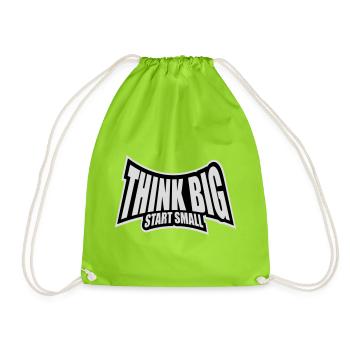 Pensez Grand, Commence, Petit, Motivation, Mentalité, Évolution. - Sac de sport léger - vert néon - Devant