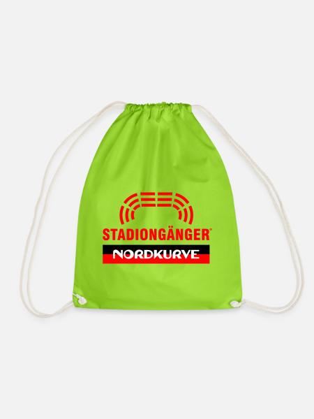 Nordkurve Stadiongänger I Fußball Fan - Turnbeutel - Neongrün