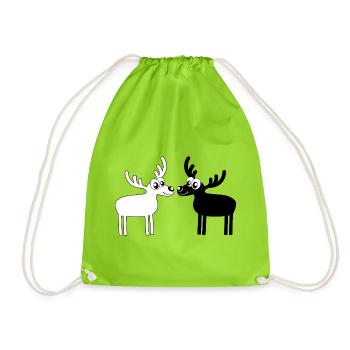 Elks - Drawstring Bag - neon green - Front