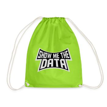 Montre-moi les données : Analyste nerd drôle sarcastique - Sac de sport léger - vert néon - Devant