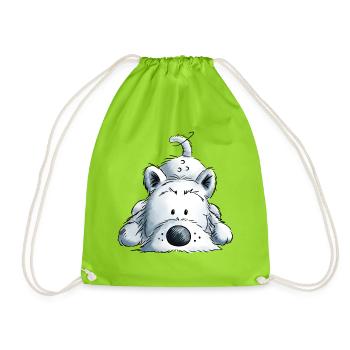 Westie - West Highland White Terrier - Chien - Sac de sport léger - vert néon - Devant