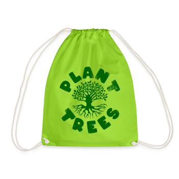 Planter des arbres - Sac de sport léger - vert néon - Devant