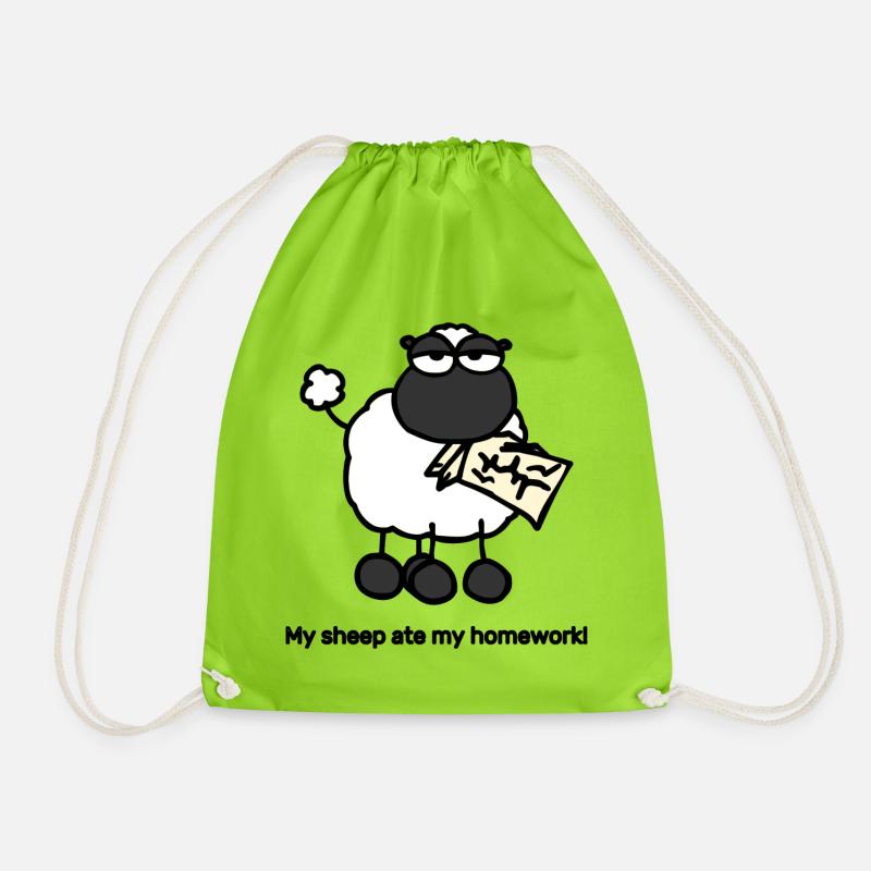 MySheepatemyHomework - Turnbeutel - Neongrün