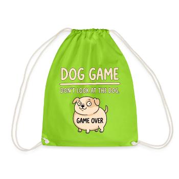 Hunde Spiel Nicht Gucken - Turnbeutel - Neongrün - Vorne