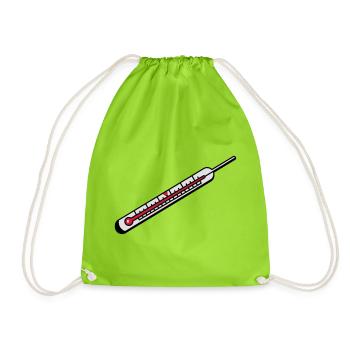 Un thermomètre à mercure - Sac de sport léger - vert néon - Devant