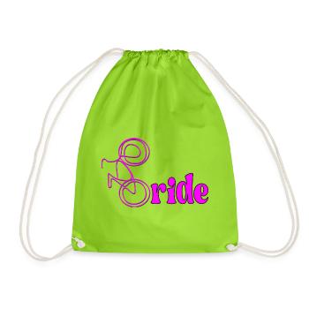 FAHRRAD RADFAHREN BRAUT - Turnbeutel - Neongrün - Vorne