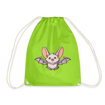 chauve-souris - Sac de sport léger - vert néon - Devant