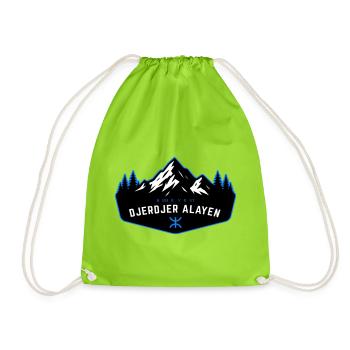Djerdjer_Alayen_2 - Drawstring Bag - neon green - Front