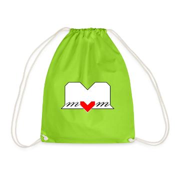 MOM Grossesse Mère Naissance Meilleure Maman - Sac de sport léger - vert néon - Devant