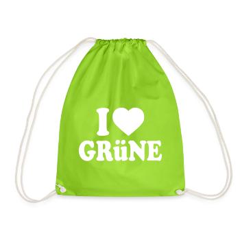 J’adore le vert - Sac de sport léger - vert néon - Devant