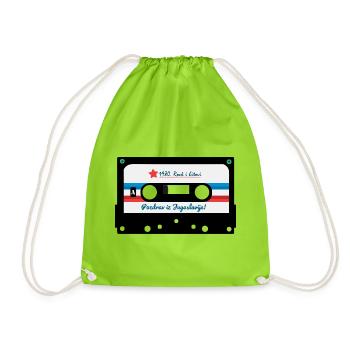 Pozdrav iz Yugoslavije - kaseta - Yougoslavie Retro - Sac de sport léger - vert néon - Devant
