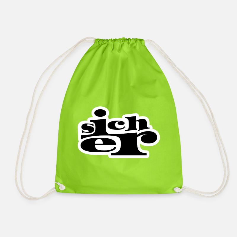 Sicher - Turnbeutel - Neongrün