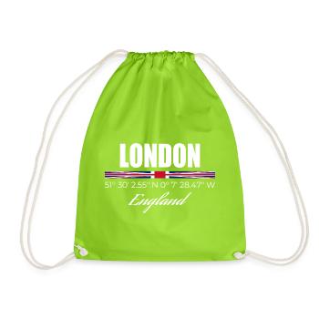 London - Drawstring Bag - neon green - Front