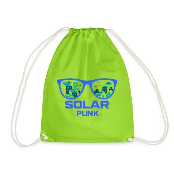 Solarpunk Vision - Turnbeutel - Neongrün - Vorne