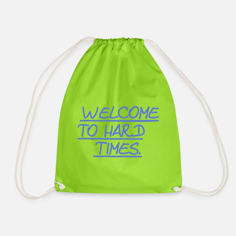 Bienvenue dans les temps difficiles - Sac de sport léger - vert néon