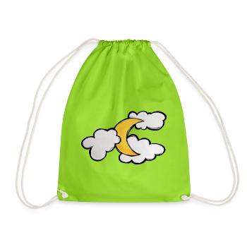 Croquis de nuage au clair de lune - Sac de sport léger - vert néon - Devant