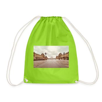 Pyramide du Louvre sur la place - Sac de sport léger - vert néon - Devant
