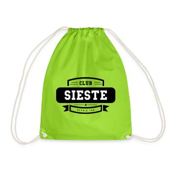 Club Sieste - Humour Détente - Sac de sport léger - vert néon - Devant