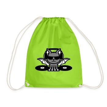 DJ Bat Casque Mixeur Fête d’Halloween - Sac de sport léger - vert néon - Devant