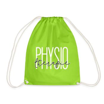 Stilvolles Design für Physiotherapie Abteilung - Turnbeutel - Neongrün - Vorne